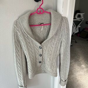 Free People cable knit blazer sweater